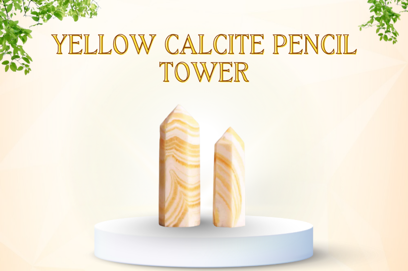 Yellow Calcite Pencil Tower Image