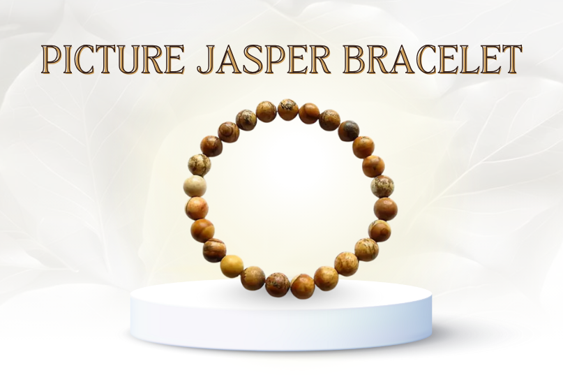 Picture Jasper Bracelet: Grounding, Vision & Inner Strength