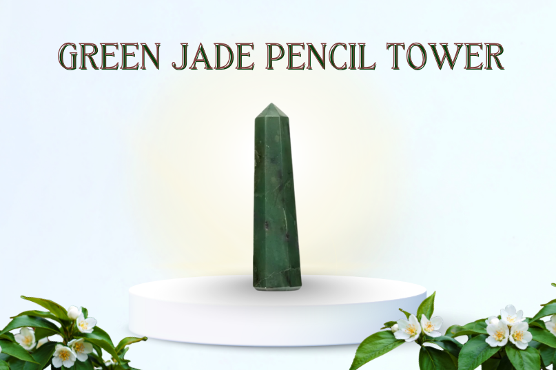 Green Jade Pencil Tower: A Gem of Healing, Harmony & Prosperity