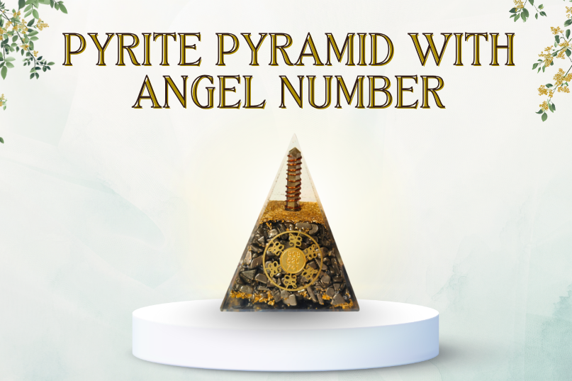 Pyrite Pyramid With Angel Number Image