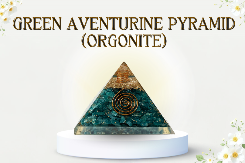Green Aventurine Pyramid (Orgonite) – The Stone of Luck, Growth & Heart Healing