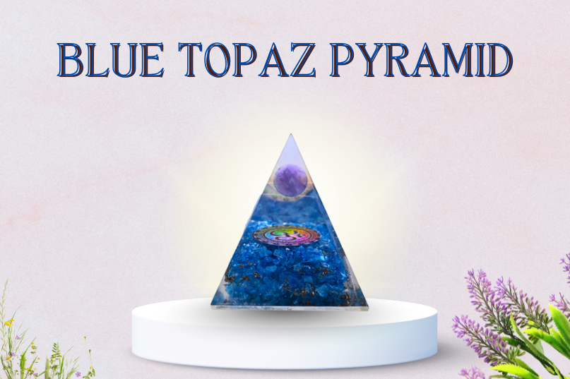 Blue Topaz Pyramid – The Stone of Truth, Communication & Calm Energy