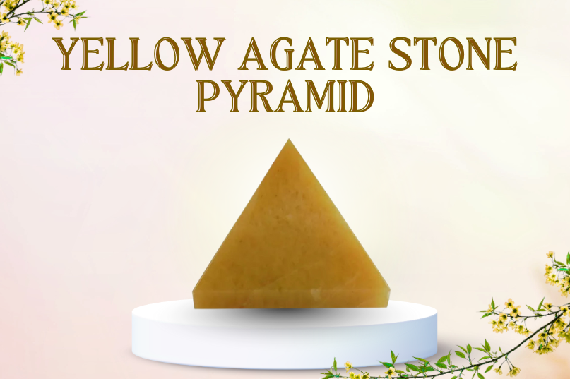 Yellow Agate Stone Pyramid Image