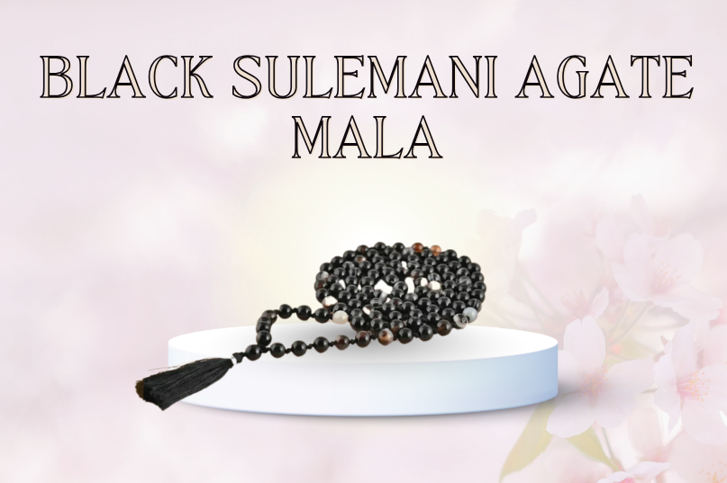 Black Sulemani Agate Mala: Powerful Protection, Spiritual Strength & Negative Energy Shield