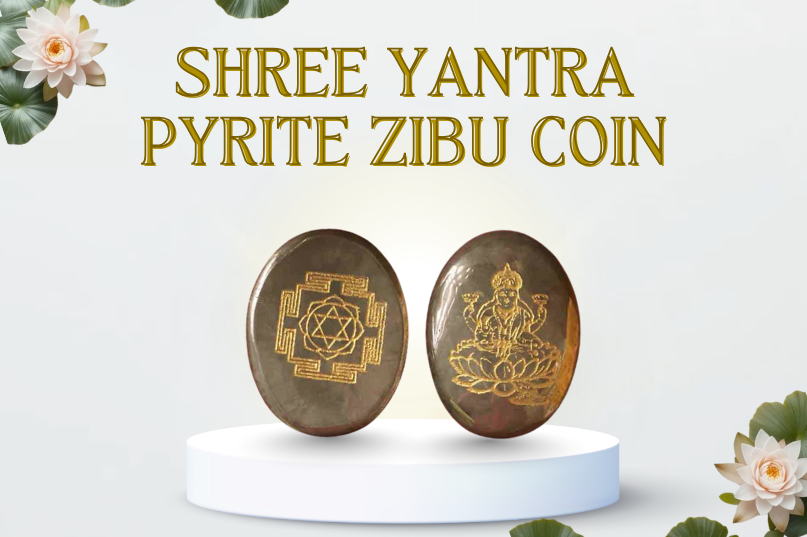 Shree Yantra Pyrite Zibu Coin Image