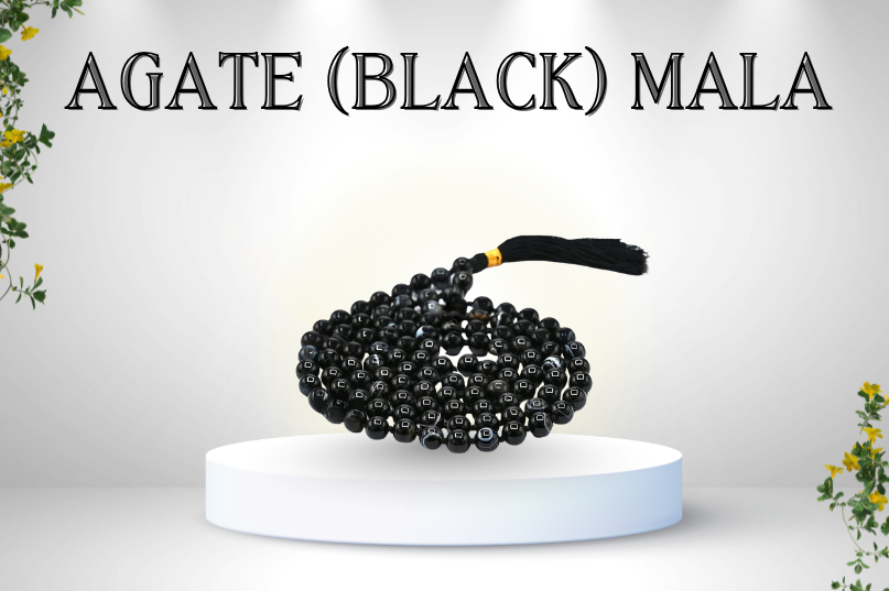 Agate (Black) 6mm Mala Image