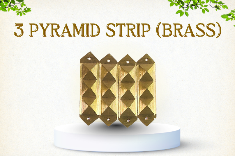 3 Pyramid Strip (Brass): A Powerful Vastu Tool for Protection, Energy Correction & Space Balancing