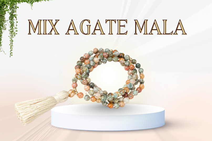 Mix Agate 4mm Mala Image