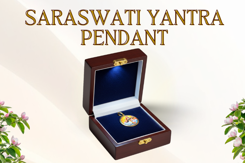 Saraswati Yantra Pendant: Divine Blessings for Knowledge, Wisdom & Creativity