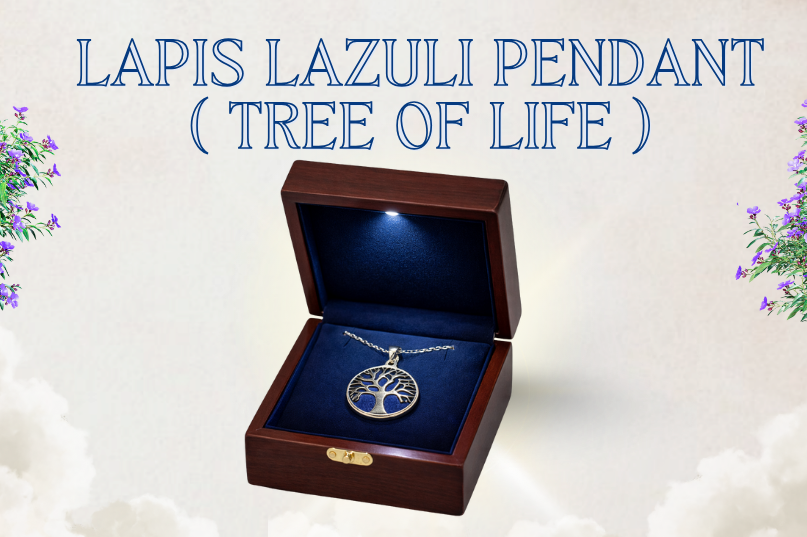 Lapis Lazuli Pendant (Tree of Life): Wisdom, Growth & Spiritual Connection