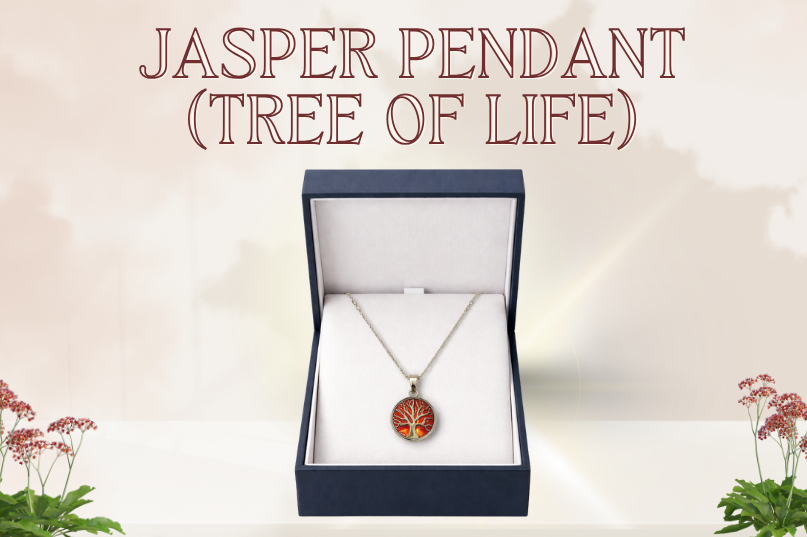 Jasper Pendant (Tree of Life): Strength, Stability & Grounded Growth