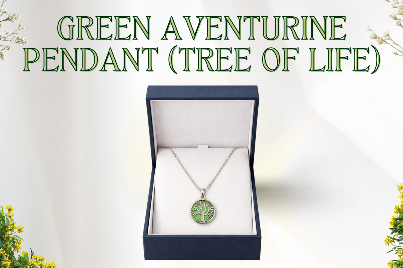 Green Aventurine Pendant (Tree of Life): Growth, Prosperity & Life Balance