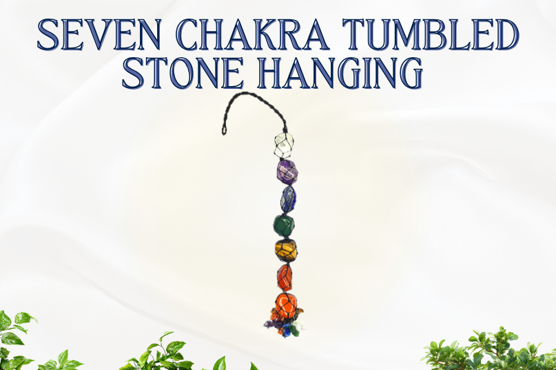 Seven Chakra Tumbled Stone Hanging – Balance Energy & Attract Positivity