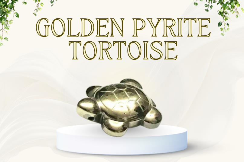 Golden Pyrite Tortoise – Wealth, Stability & Protection