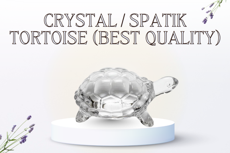 Crystal / Sphatik Tortoise (Best Quality) – Stability, Protection & Wealth