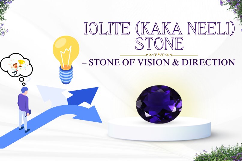 Iolite (Kaka Neeli) Stone - High Quality Image