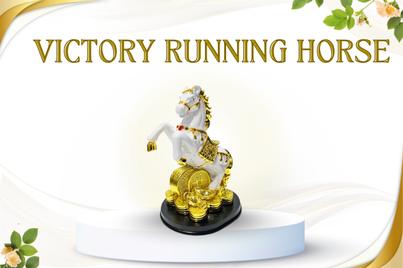 White Horse with Gold Coins: Success, Wealth & Power