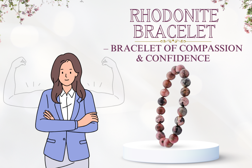 Rhodonite Bracelet – Stone of Compassion, Emotional Healing & Self-Love