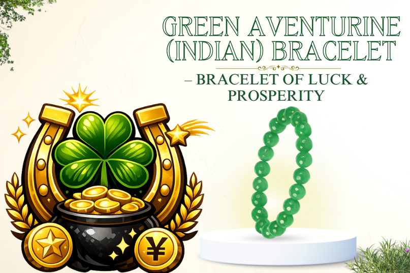 Green Aventurine (Indian) Bracelet – Stone of Luck, Prosperity & Opportunity