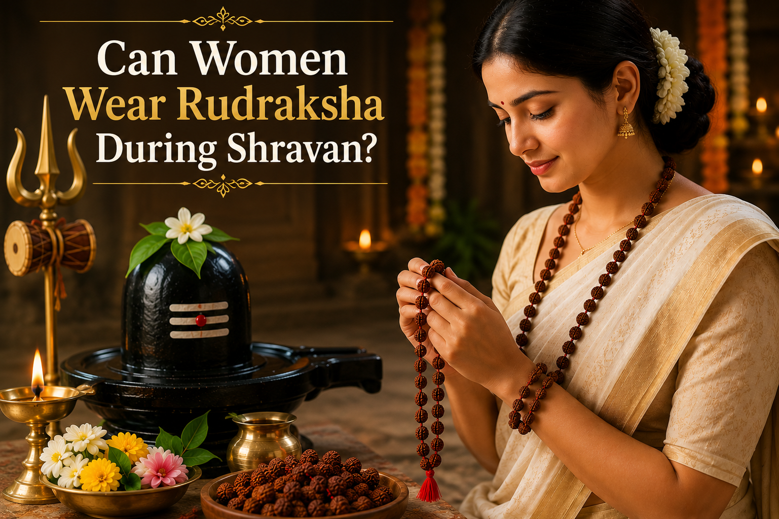 Can Women Wear Rudraksha During Shravan Image