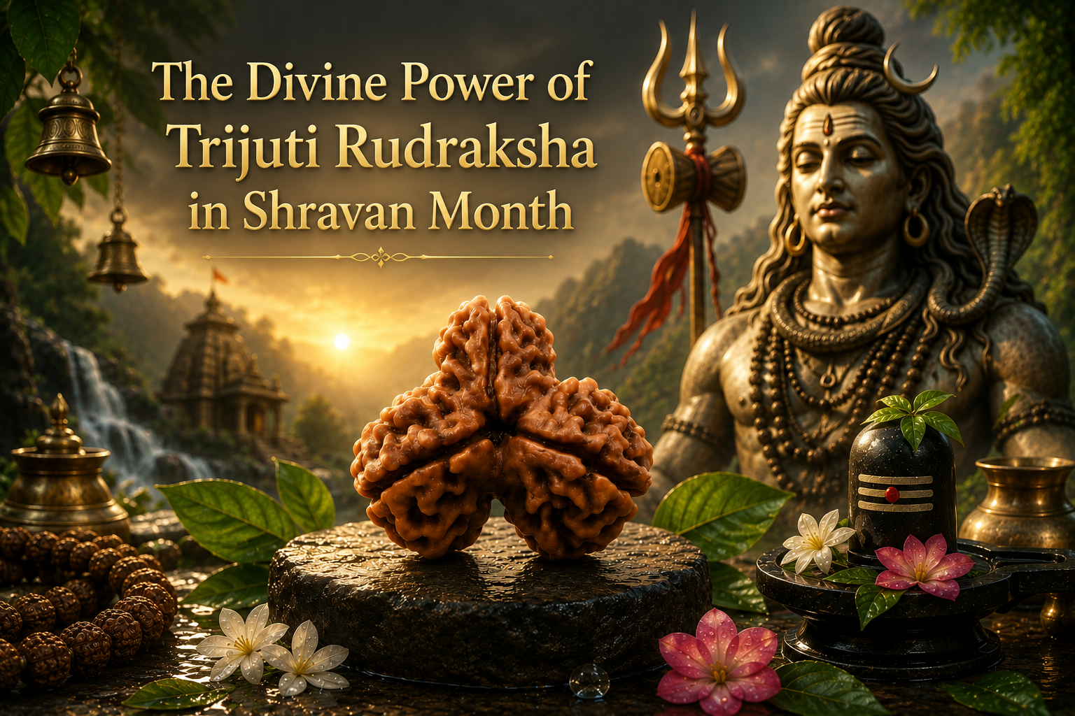 Trijuti Rudraksha (Nepali) Image