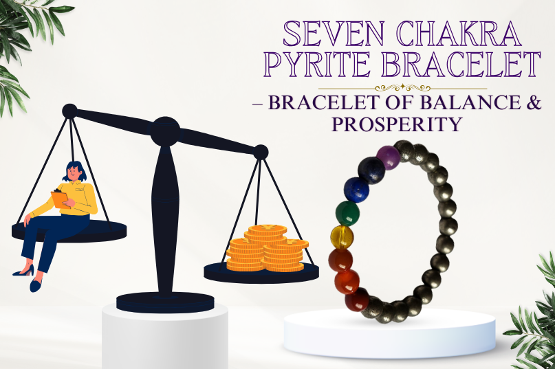 Seven Chakra Pyrite Bracelet Image