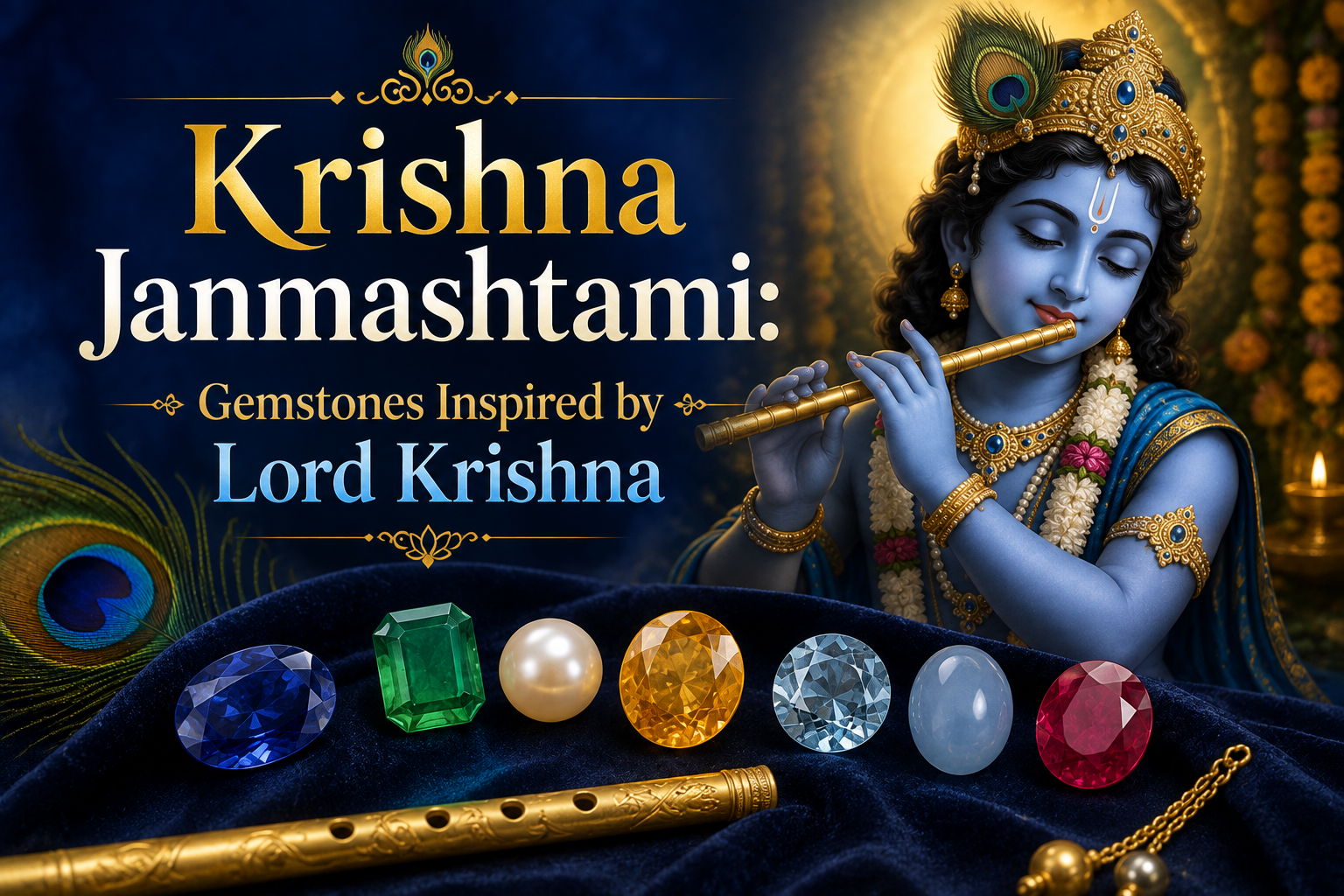 Krishna Janmashtami Gemstones Inspired by Lord Krishna Image