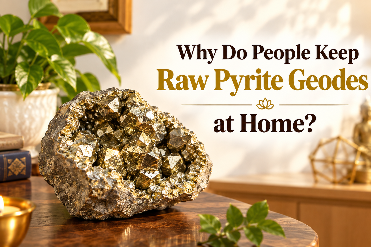 Why Do People Keep Raw Pyrite Geodes at Home?