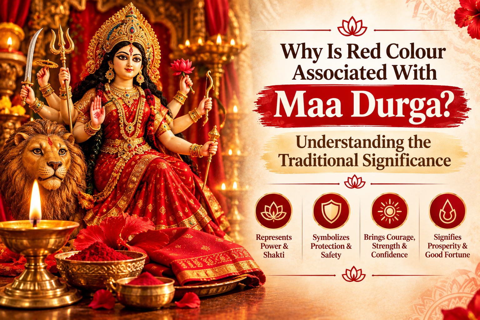 Why Is Red Colour Associated With Maa Durga? Understanding the Traditional Significance