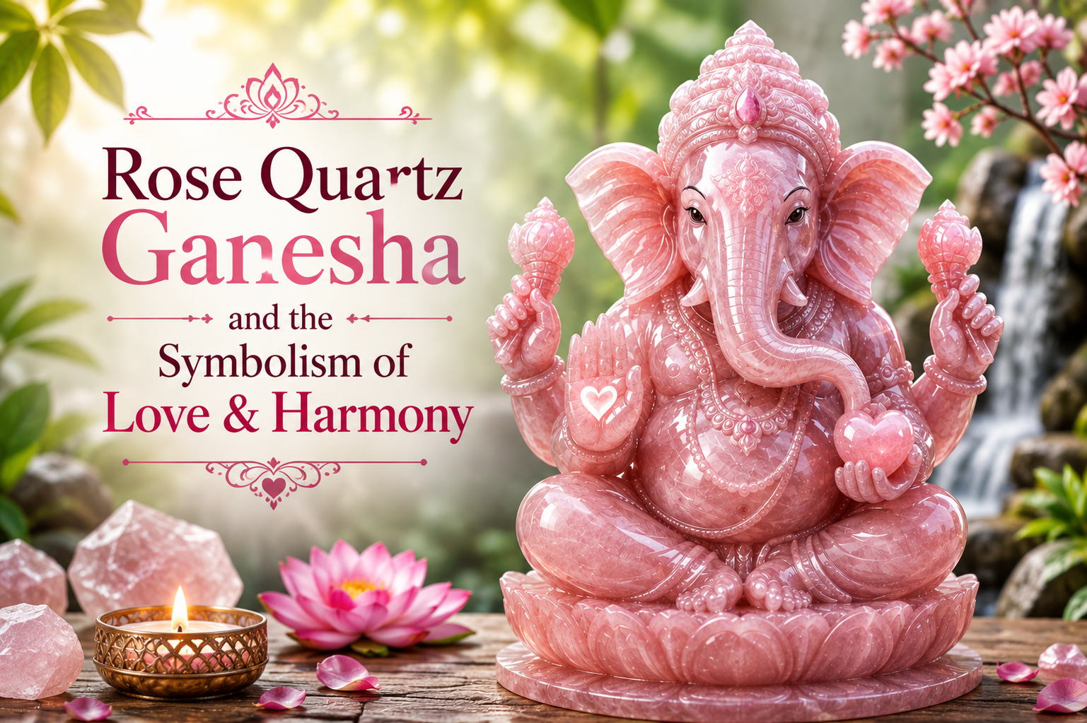 Rose Quartz Ganesha and the Symbolism of Love & Harmony