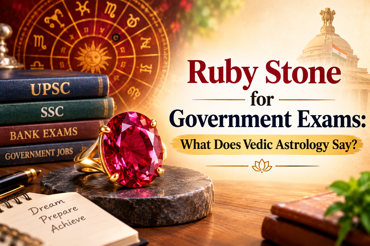 Ruby Stone for Government Exams: What Does Vedic Astrology Say?
