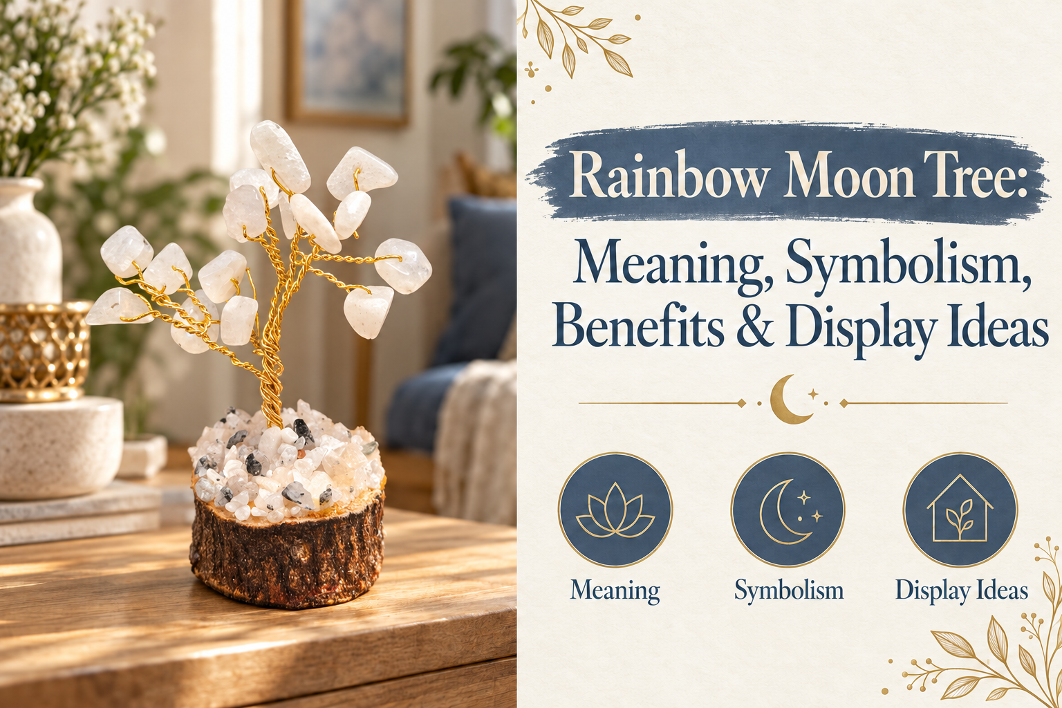 Gold Wire Moon Tree Banner