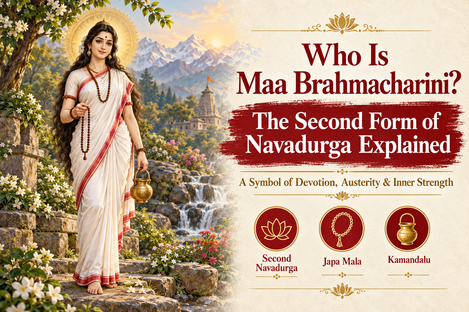 Who Is Maa Brahmacharini? The Second Form of Navadurga Explained