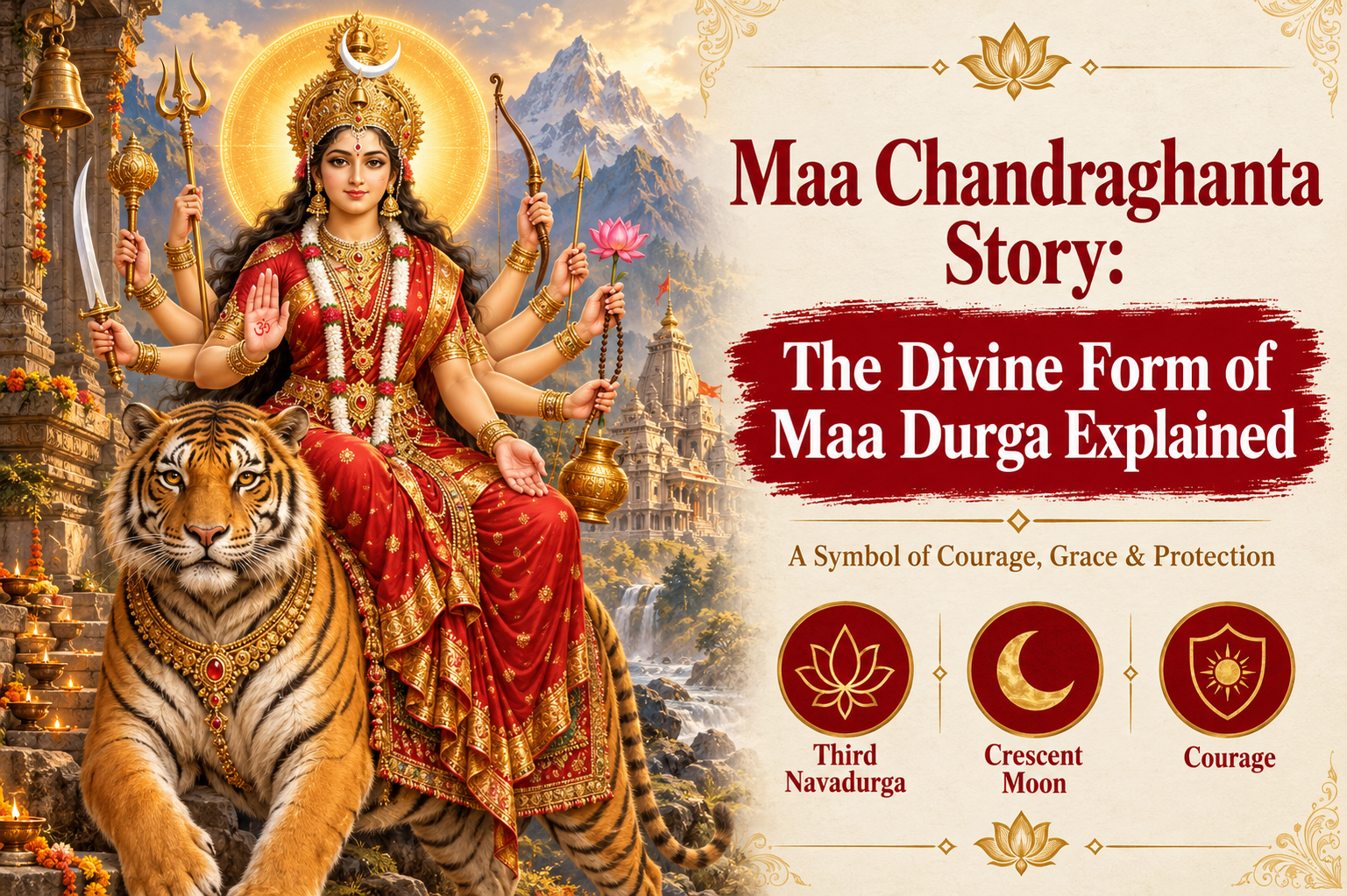 Maa Chandraghanta Story: The Divine Form of Maa Durga Explained