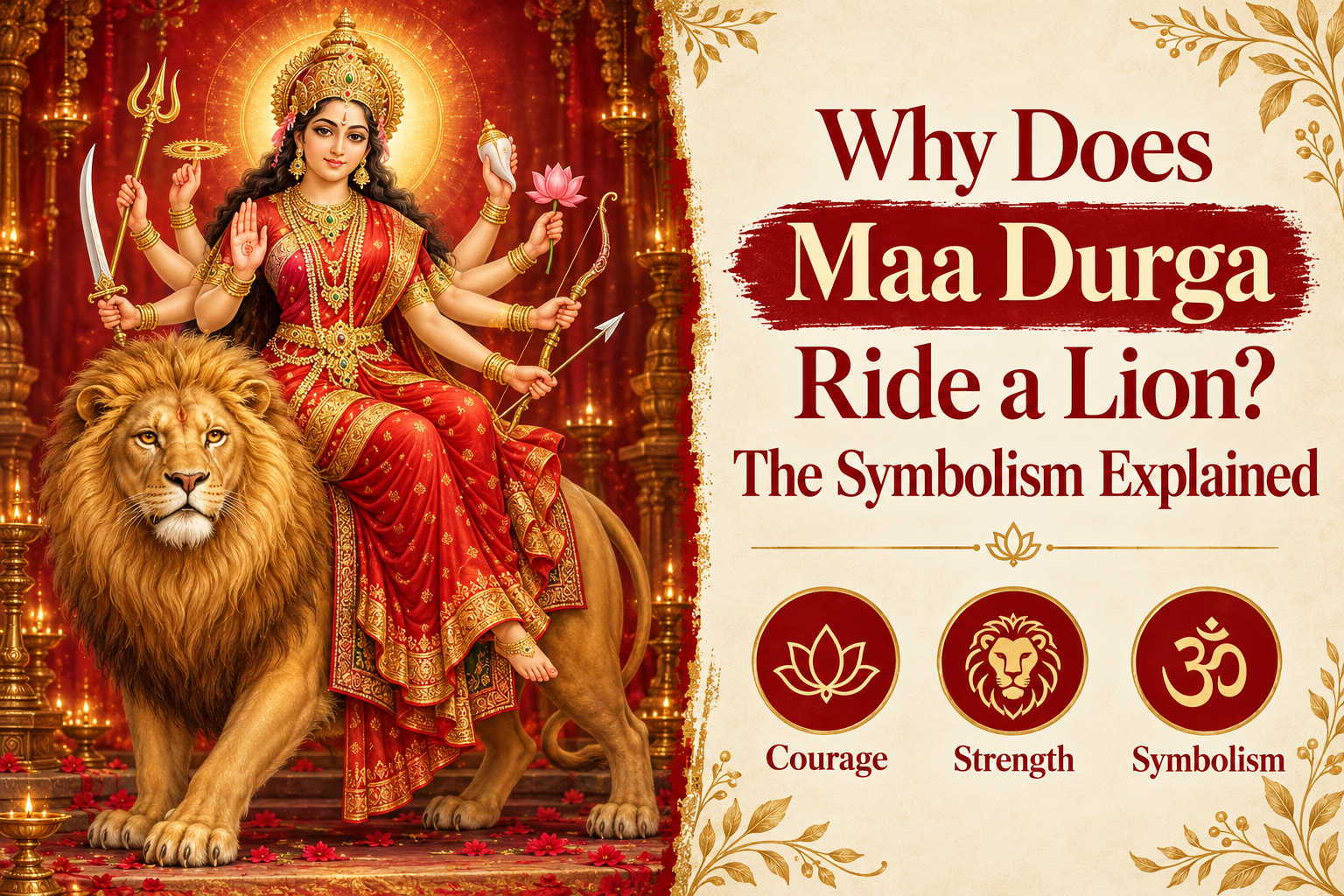 Maa Durga Rides a Majestic Lion