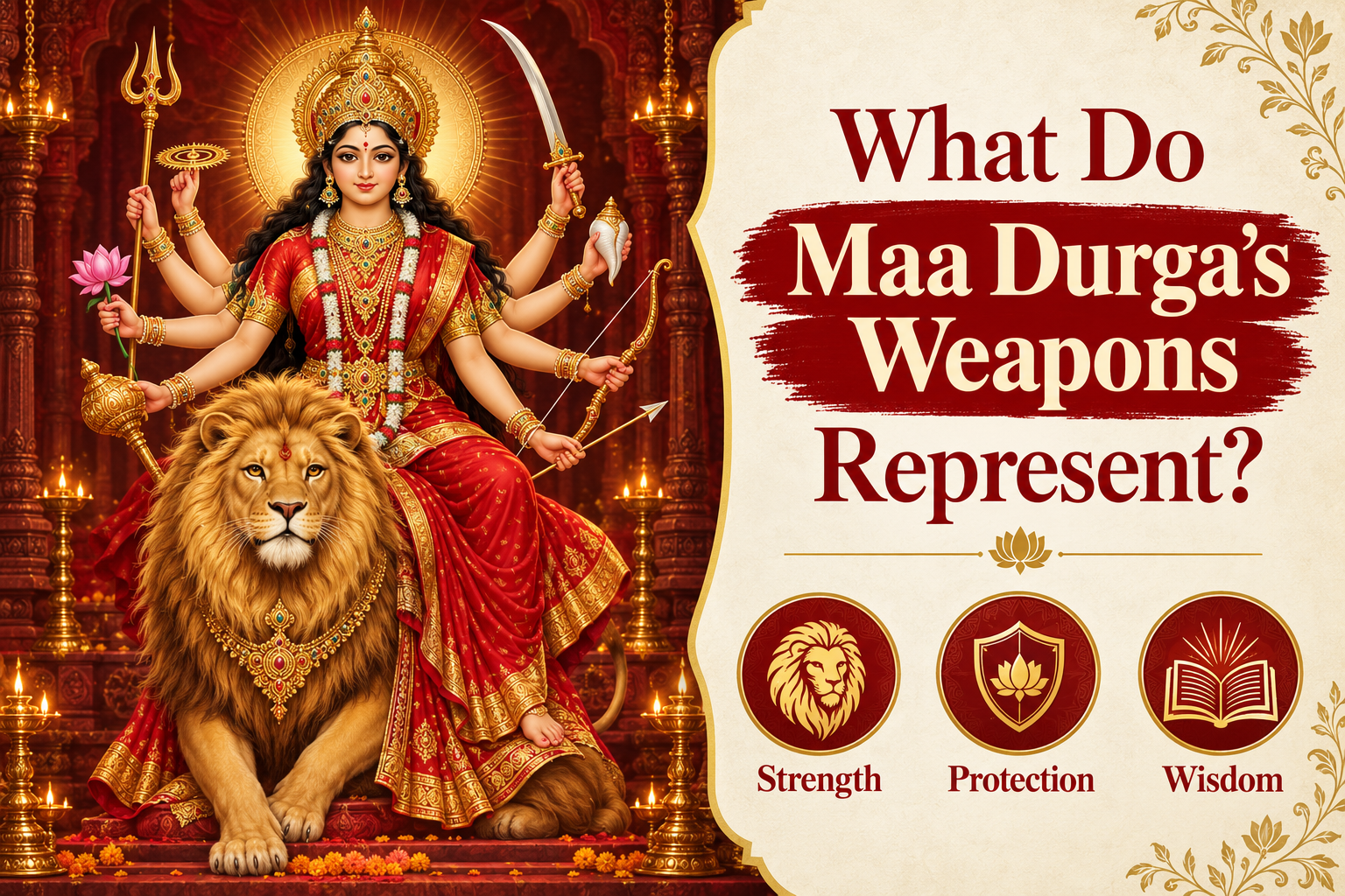Maa Durga’s Sacred Weapons Explained