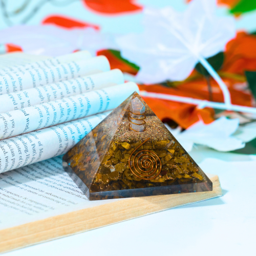 Tiger's Eye Pyramid (Orgonite)