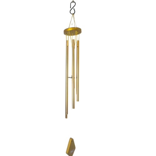 Wind Chimes (12 Inches Heavy Weight)- Golden - 6 Pipe