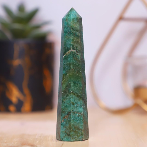 Green Aventurine(70-80gm) Pencil Tower
