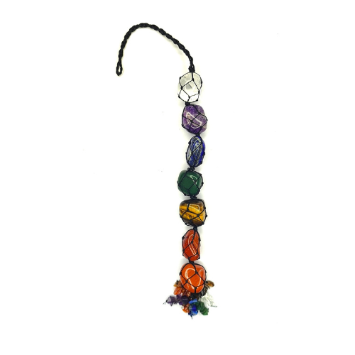 Seven Chakra Tumbled Stone Hanging