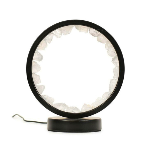 Clear Quartz Stone LED Ring Lights