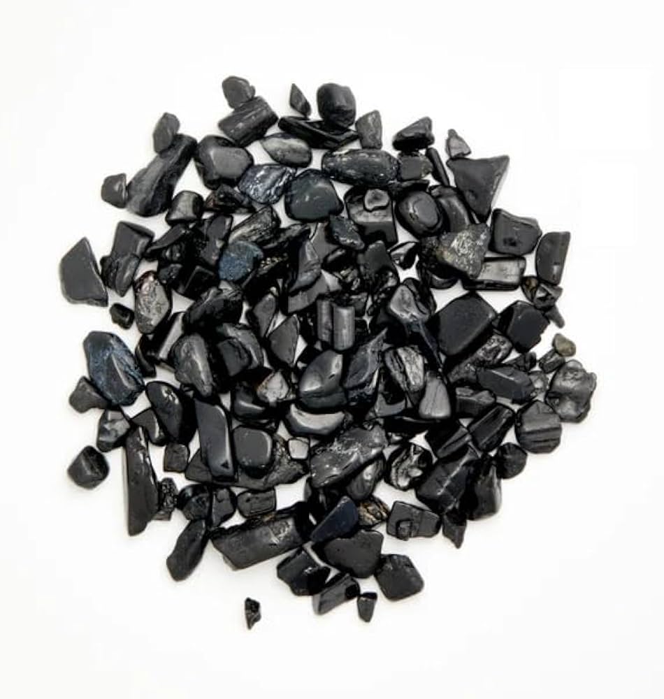 Black Tourmaline Crystal Stone Chips
