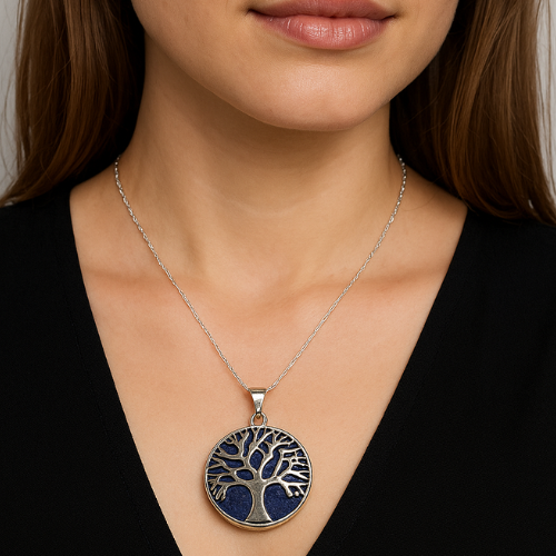 Lapis Lazuli Pendant ( Tree Of Life )