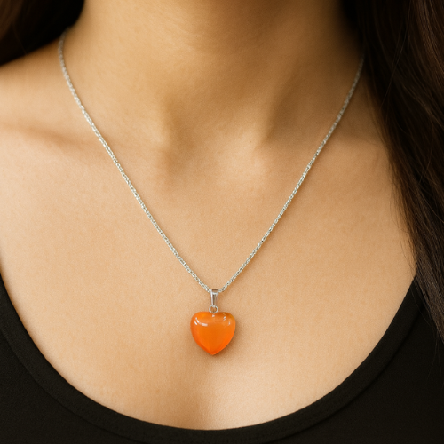 Red Carnelian Pendant (Heart)