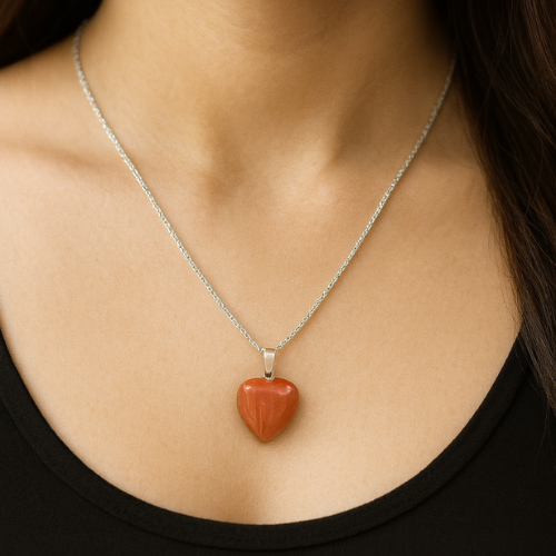 Red Jasper Pendant (Heart)