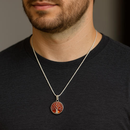 Red Jasper Pendant (Tree of life)