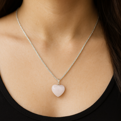 Rose Quartz Pendant (Heart)