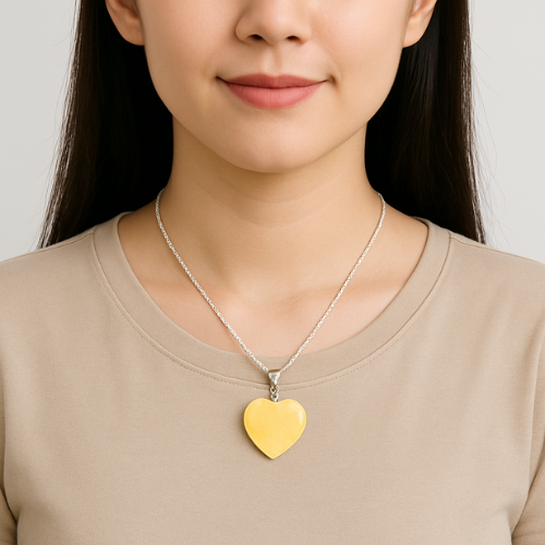 Yellow Aventurine Pendant (Heart)