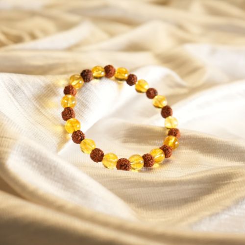 Yellow Rudraksha Citrine Bracelet