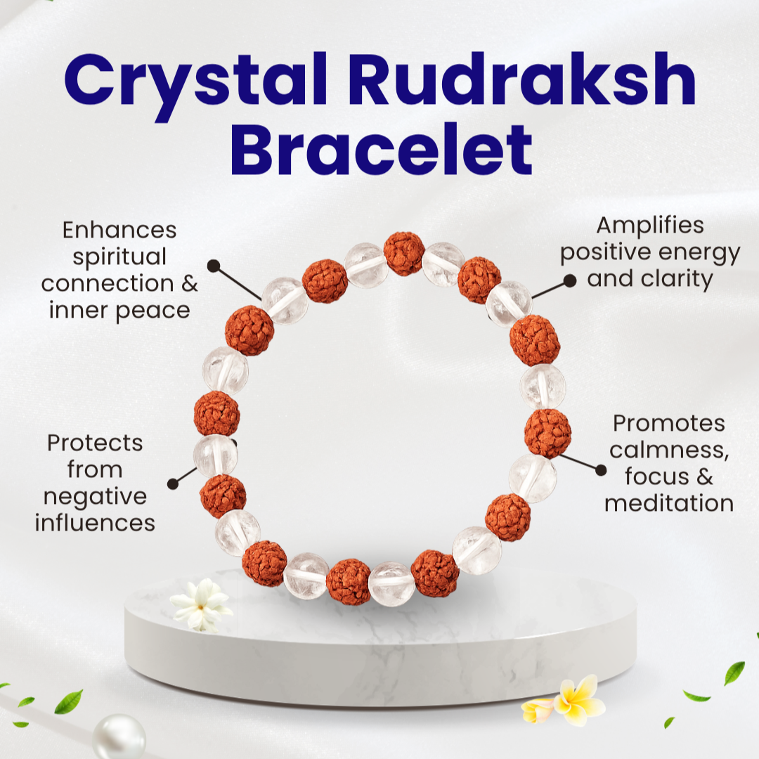 Crystal Rudraksh Bracelet